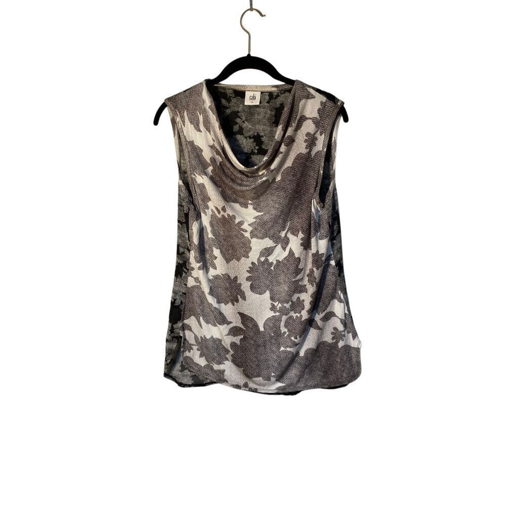 Cabi tango floral, Cowl neck, Sleeveless tunic, top small